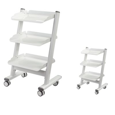 Carrello da salone economico e pratico a 3 strati Carrello mobile dentale resistente Carrello per strumenti in metallo dentale ospedaliero con quattro ruote