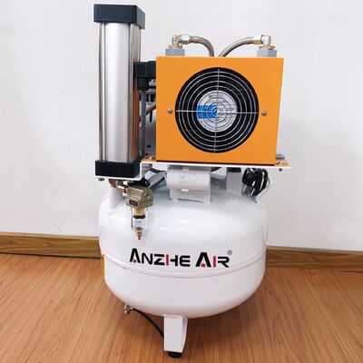 Un buon prezzo. Compressore d'aria ultra-silenzioso da 55 dB, senza olio, a risparmio energetico, 550 W, 32 L, per cliniche mediche e dentistiche con essiccatore in linea