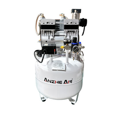 Un buon prezzo. Compressore d'aria dentale silenzioso oil-free da 40L 850W, pompa d'aria per attrezzature cliniche con logo OEM in linea