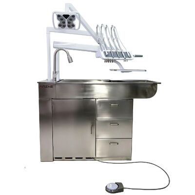 Un buon prezzo. Tavolo di trattamento dentale veterinario in acciaio inossidabile con luce chirurgica a LED e potenza di 550W per le cliniche animali in linea