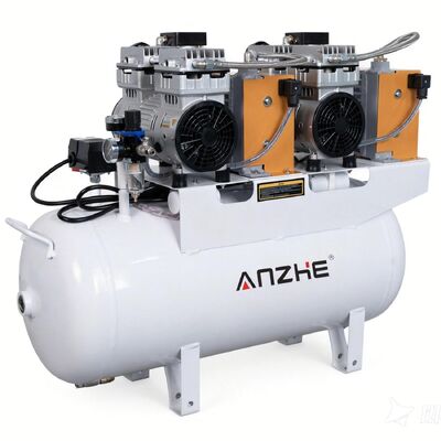 Un buon prezzo. Compressore d'aria dentale senza olio da 60L 1700W con essiccatore per 4 poltrone dentali in linea