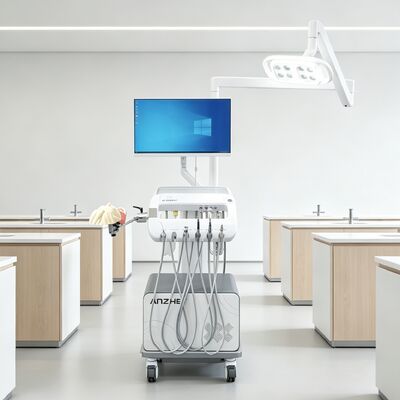 Un buon prezzo. 550W Compressore d'aria Simulatore di formazione dentale con modello di testa fantasma realistico su carrello mobile portatile per attrezzature di insegnamento dentale in linea