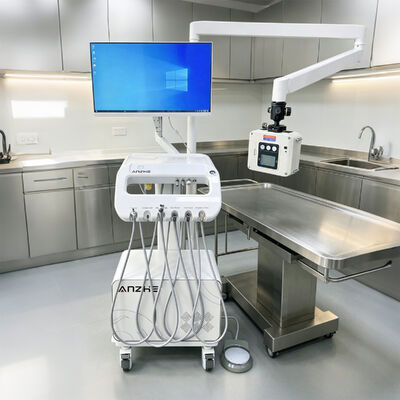 Un buon prezzo. Unità dentistica veterinaria portatile con raggi X e sensori Attrezzature dentistiche veterinarie mobili all'interno di un unico apparecchio con sistema di aspirazione a compressione d'aria per la clinica animale in linea