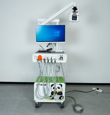 Un buon prezzo. Unità dentale portatile con sensore X e digitale integrato e compressore senza olio da 550W per raggi X portatili ultraleggeri da 1,7 kg in linea