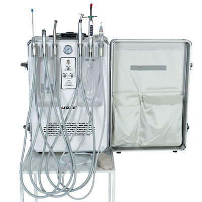 Un buon prezzo. Unità dentale portatile veterinaria con potenza di 550W pressione di 0,8Mpa e compressore d'aria silenzioso senza olio per la cura dentale mobile degli animali domestici in linea