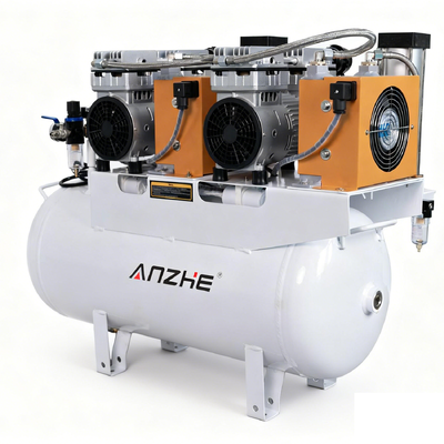Un buon prezzo. Compressore dental senza olio silenzioso con asciugatrice d'aria 60L 1700W Compressore dentale a basso rumore per 4 sedie dentali in linea