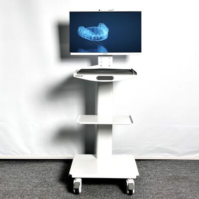Unità mobile di carrello dentale con monitor montato, deposito multi-livello cabinetto della clinica dentale carrello, stazione di lavoro dentale ergonomica per ospedale e clinica