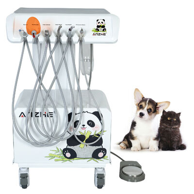 Un buon prezzo. Unità dentistica veterinaria portatile con compressore d'aria senza olio silenzioso integrato All in One Stazione di lavoro dentistica veterinaria con luce di cura a LED a scala ultrasuonico e sistema di aspirazione per le cliniche animali in linea
