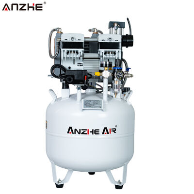 Compressore dental silenzioso senza olio di grado medico 40L con asciugatrice 850W Sistema di alimentazione dell'aria a basso rumore per cliniche dentali