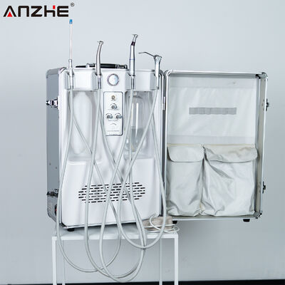 Un buon prezzo. Unità dentale mobile portatile con serbatoio d'aria in acciaio inossidabile da 6 litri di potenza di 550 W e basso rumore di 38 dB per le cliniche dentali in linea
