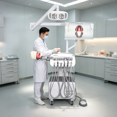 Un buon prezzo. Unità dentale portatile con telecamera orale HD 550W compressore d'aria e testa fantasma di simulazione per l'addestramento dentale in linea