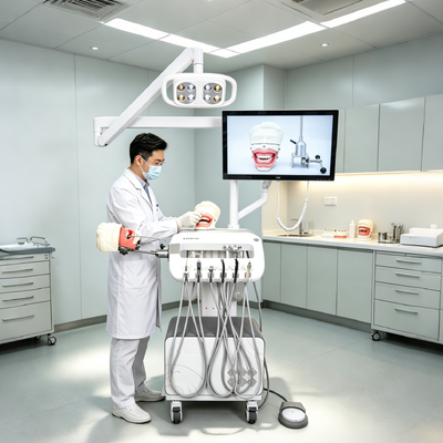 Un buon prezzo. Unità di simulazione portatile di impianti dentali con fotocamera orale HD, compressore d'aria da 550W e basso rumore di 38dB per la formazione dentale in linea