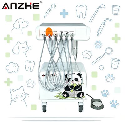 Un buon prezzo. Unità dentale veterinaria elettrica portatile con compressore d'aria Equipaggiamento dentale per animali mobili con luce di cura LED e aspirazione in linea