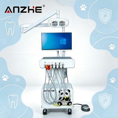 Un buon prezzo. Unità dentistica veterinaria portatile con lampada a LED a 8 lampadine compressore d'aria integrato per la clinica veterinaria in linea