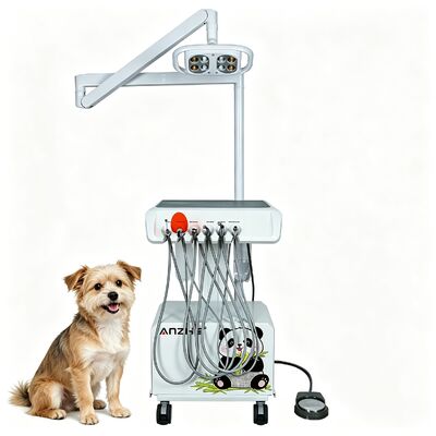 Un buon prezzo. Unità Dentale Veterinaria Portatile con Lampada Dentale LED a 8 Occhi, Compressore d'Aria Integrato e Scaler Ultrasonico Woodpecker per Cliniche Veterinarie in linea