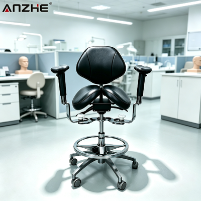 Un buon prezzo. Sedile medico ergonomica a sella spaccata Sedile medico regolabile con rivestimento in pelle personalizzato per clinica veterinaria dentale in linea