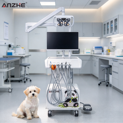 Un buon prezzo. Carrozzino dentistico veterinario con telecamera intraorale HD e sistema di controllo delle finestre più lampada a LED a farfalla carrello dentistico mobile in linea